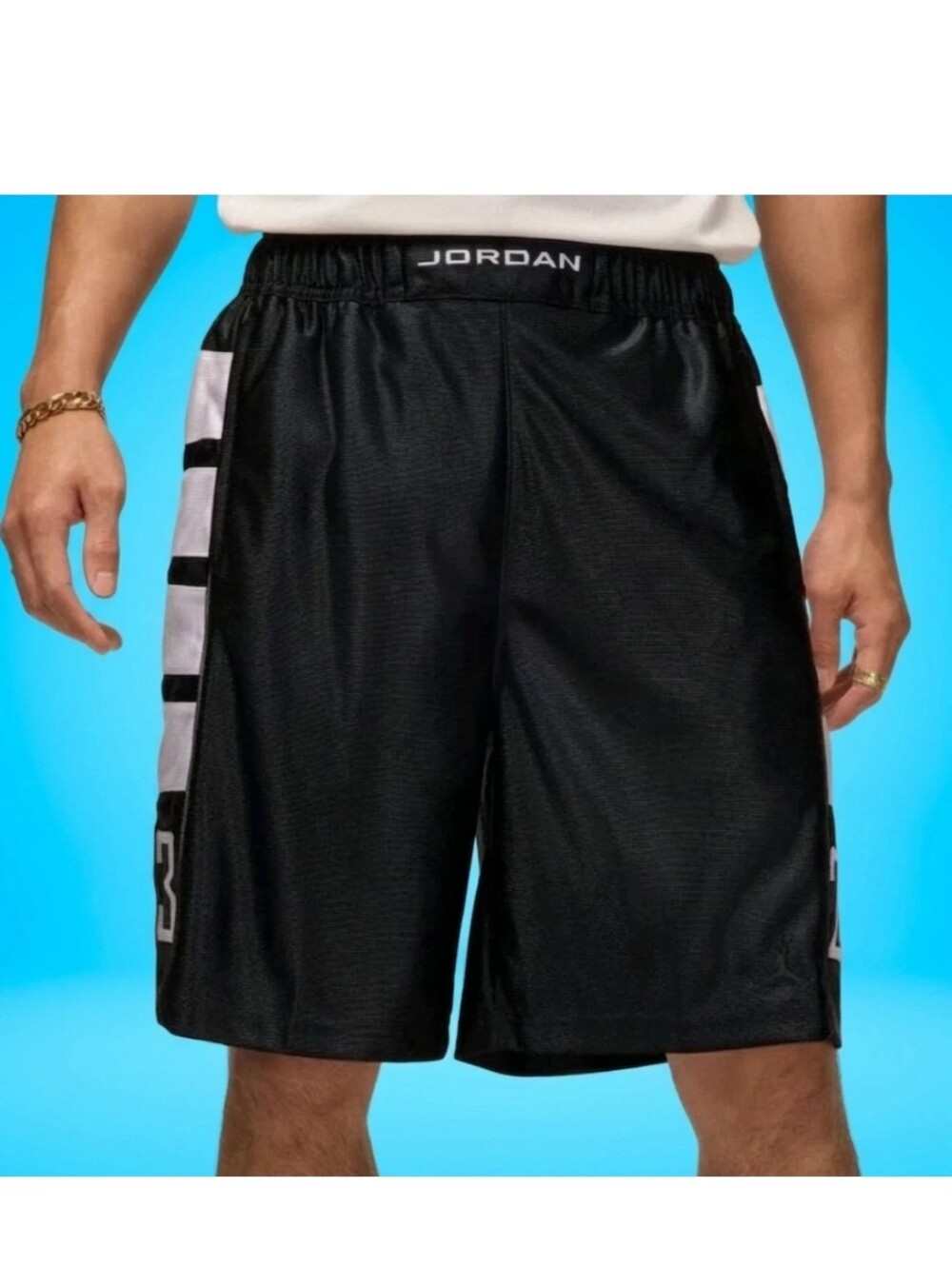 Jordan Brooklyn Cat Scratch Black White Shorts